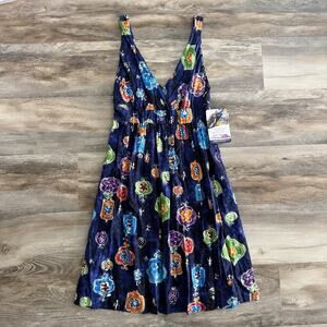 Jams World Melody Blue Floral Sleeveless Dress Women’s Small NWT Made in Hawaii